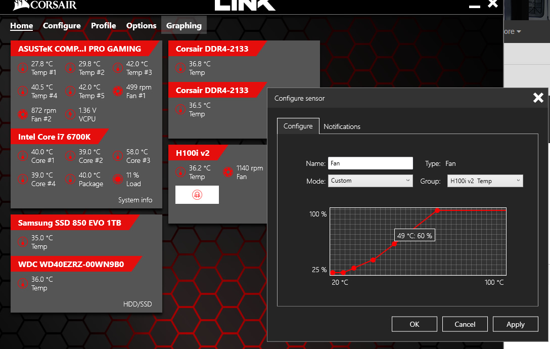 Corsair LINK Power Supply Screenshot