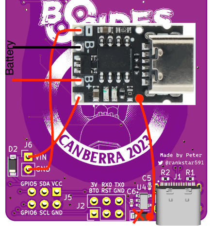 Render of bPod with poorly illustrated wiring diagram.